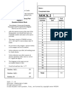 Mock 2: MATHEMATICS Compulsory Part Paper 1 Question-Answer Book