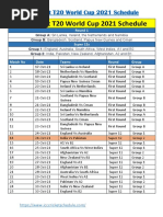 ICC Cricket T20 World Cup 2021 Schedule V2