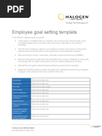 Employee Goal Setting Template