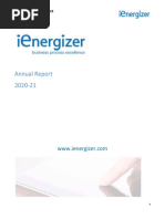 Ienergizer Limited 31 March 2021 - Annual Report