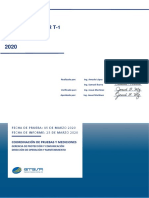 Informe de Pruebas Al Transformador T-1 S/E Panama 2