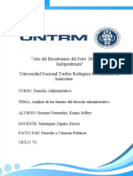 Analisis de Las Fuentes Del Derecho Administrativo