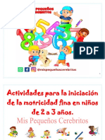 Actividades para La Iniciacion de La Motricidad Fina en Niños de 2 A 3 Años