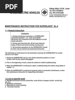 Maintenance Instruction For Superlight Sl-2