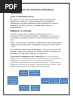 Proceso de Administración Estratégica