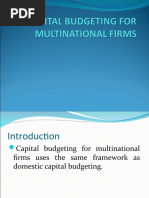 Capital Budgeting For Multinational Firms