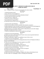 Printed Pages: 01 Sub Code: RUC 501 Paper Id: L 199503 B Tech (Sem V) Theory Examination 2018-19 Cyber Security Time: 3 Hours Total Marks: 70