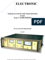 C&A Electronic: Analog Terrestrial Wide Band Television Exciter Type CA6450 SERIES