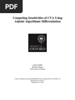 Computing Sensitivities of Cva Using Aad