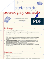 Sociologia y Curriculo Caracteristicas