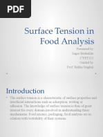 Surface Tension in Food Analysis - 17FET113