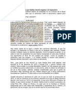 Hallada La Carta Con La Que Galileo Intentó Engañar A La Inquisición