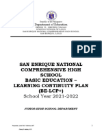 San Enrique National Comprehensive High School Basic Education - Learning Continuity Plan (BE-LCP+)