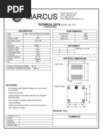 Marcus: Technical Data