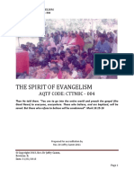 CTTNBC - 004 - Course Outline - The Spirit of Evangelism