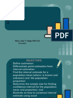 Estimation From Samples To Population Estimation of Population Mean Estimation of Population Proportion Sample Size Distribution