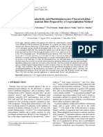 Structural, Photoconductivity and Photoluminescence Characterization of Cadmium Sulfide Quantum Dots Prepared by A Co-Precipitation Method