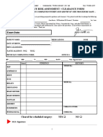 Preoperative Risk Assessment / Clearance Form