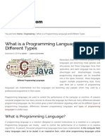 Types and Differences Between Programming Languages