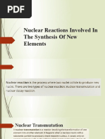 Nuclear Reactions Involved in The Synthesis of New Elements