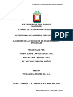 TRABAJO FINAL CIVIL VI. Los Regímenes Matrimoniales y Gananciales 