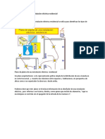 Plano de Planta de Una Instalación Eléctrica Residencial