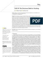 Education Sciences: Teaching During COVID-19: The Decisions Made in Teaching