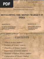 Developing The Money Market in India: Dr. Muhammad Shafi