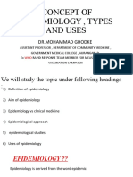 Concept of Epidemiology, Types and Uses