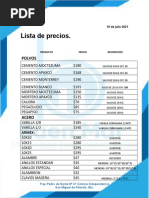 Lista de Precios Buen Mar