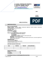 Model FISA DE POST ASISTENT MEDICAL RADIOLOGIE UPU SMURD