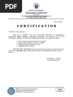 Certificate That The IMs Made Has Been Used by The School