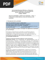 Guía de Actividades y Rúbrica de Evaluación - Unidad 2 - Paso 4 - Evaluar Alternativas y Tomar Decisiones de Inversión