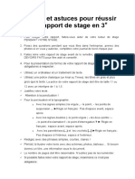 Comment Faire Son Rapport de Stage en 3e