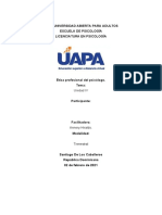 Tarea 4 de Etica Profesional Del Psicologo