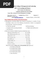 2 ACFN 623 Advanced Cost and Management Accounting Assignment 2