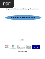 Verbal Aptitude For Npse