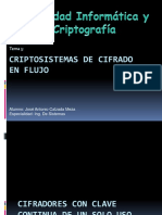 Criptosistemas de Cifrado en Flujo: Tema 3