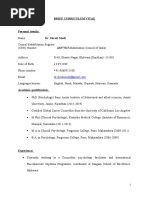 Brief CV Shruti Modi