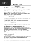 Acids, Bases and Salts