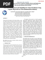 2588 Software Development and Modelling For Churn Prediction Using Logistic Regression in Telecommunication Industry