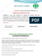 Certificado Treinamento Da CIPATR