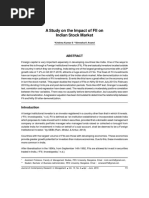 A Study On The Impact of FII On Indian Stock Market: Krishna Kumar S Sireesha K Anand