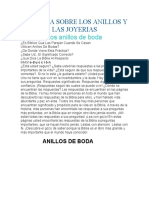 La Verda Sobre Los Anillos y Las Joyerias