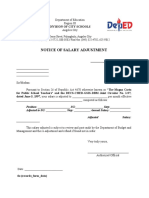 Notice of Salary Adjustment