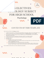 HS Electives - Sociology Subject For High School - 9th Grade - Psychology by Slidesgo