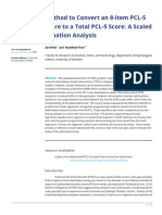 Method To Convert An 8-Item PCL-5 Score To A Total PCL-5 Score: A Scaled Equation Analysis