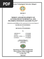 Design and Development of Automated Scum Removal and Filtering System in Jaggery Plant