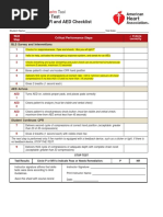 CPR and AED Skills Test 1-Rescuer Adult CPR and AED Checklist