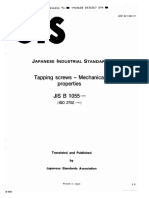 JIS B1055 1995 Tapping Screws Mechanical Properties